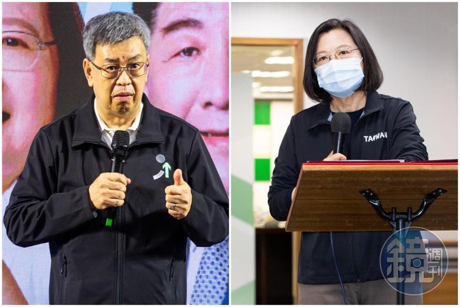 自蘇貞昌提出總辭,春節期間經蔡英文(右)說服,據傳陳建仁(左)首肯接任新任閣揆。(本刊資料照)