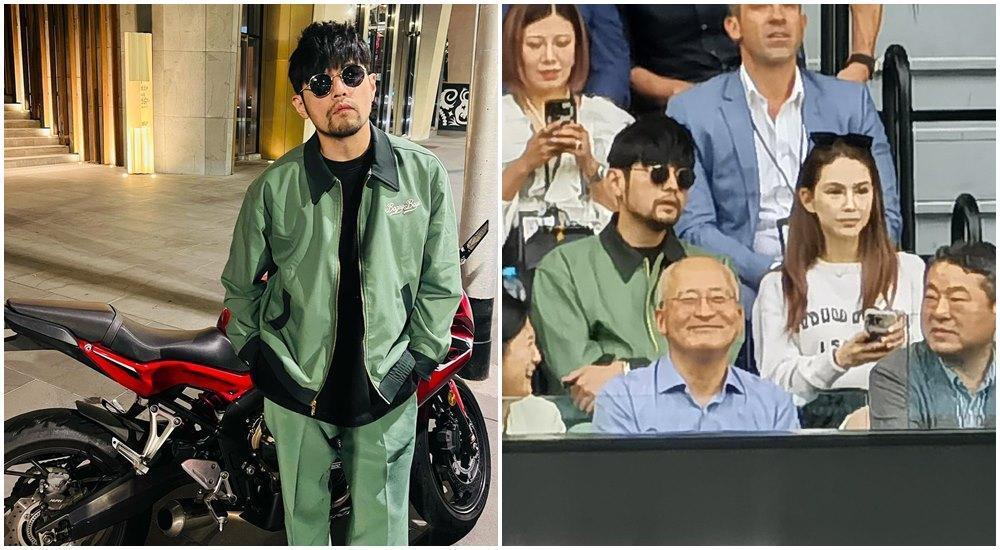 周杰倫和妻子昆凌在墨爾本觀戰澳網男單決賽。(翻攝周杰倫IG、 全網球AllTennis微博)