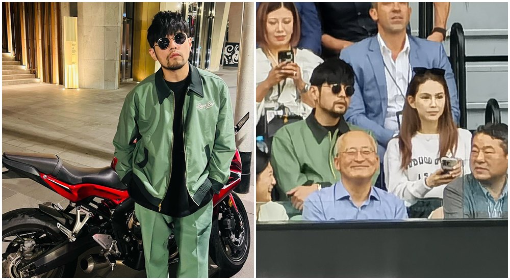 周杰倫和妻子昆凌在墨爾本觀戰澳網男單決賽。（翻攝周杰倫IG、 全網球AllTennis微博）