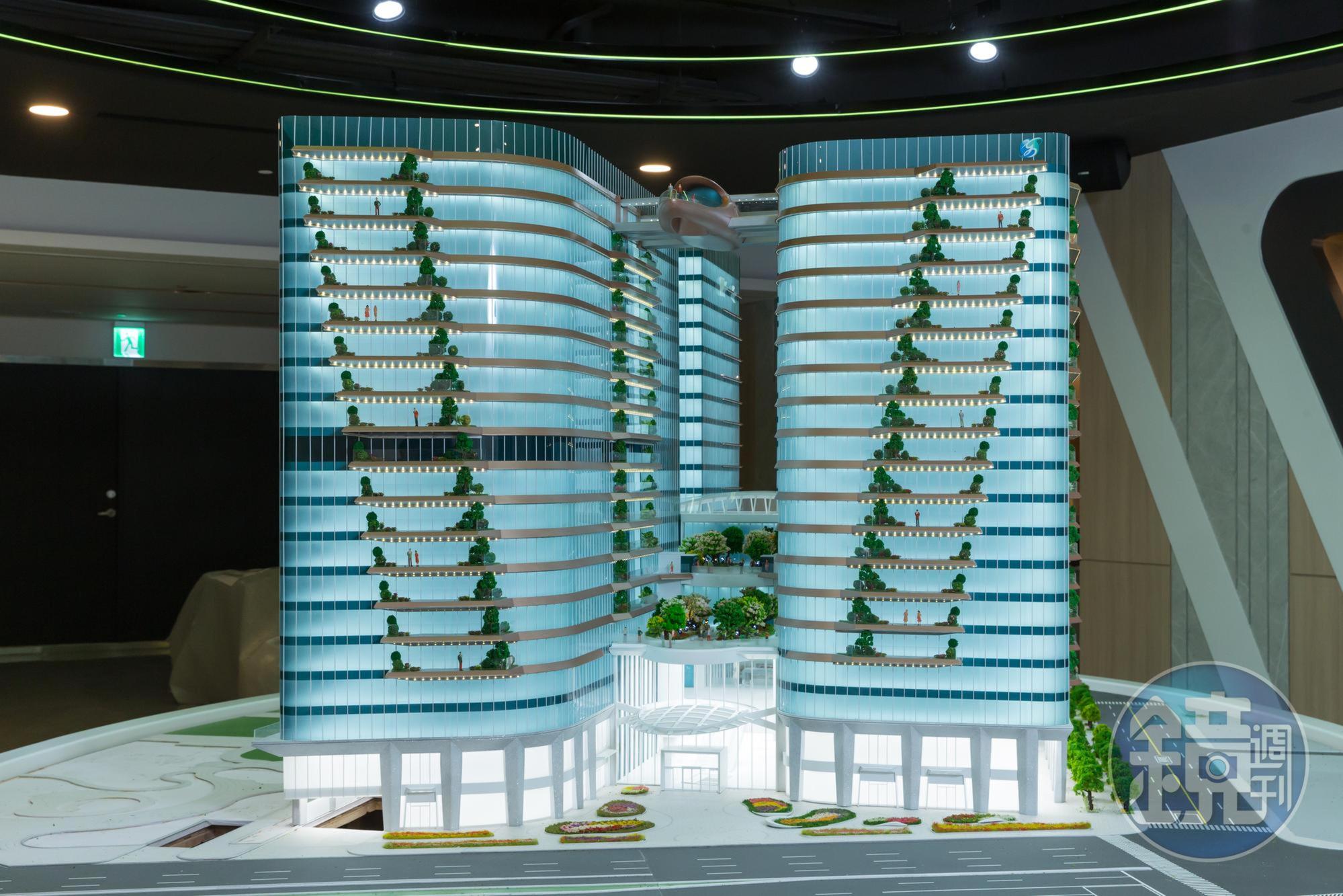 京華廣場自帶空中飛船,外觀深具特色。