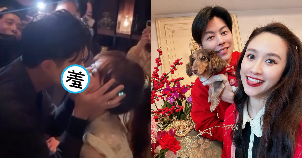 吳姍儒與老公「王先生」、寵物臘腸狗「呵喜」一家和樂融融。（翻攝自吳姍儒臉書）