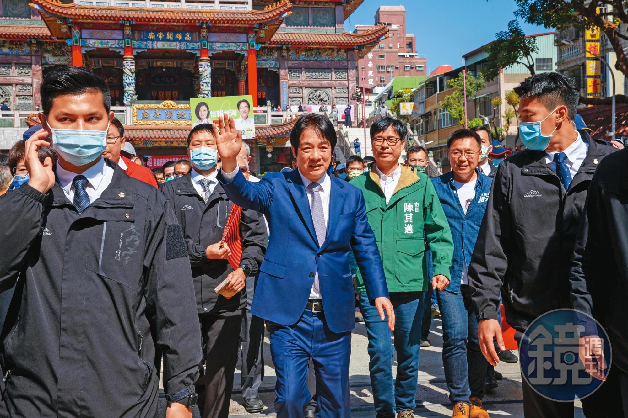 賴清德兔年春節全台走春拜廟，被解讀是為總統選舉暖身。