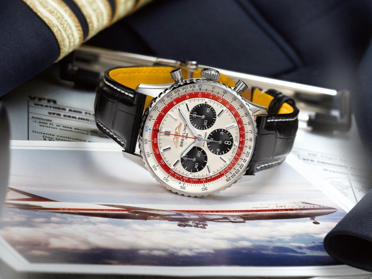 百年靈（BREITLING）推出Navitimer B01「波音747」限量錶，以紀念這架傳奇巨無霸客機「波音747」正式停產。
