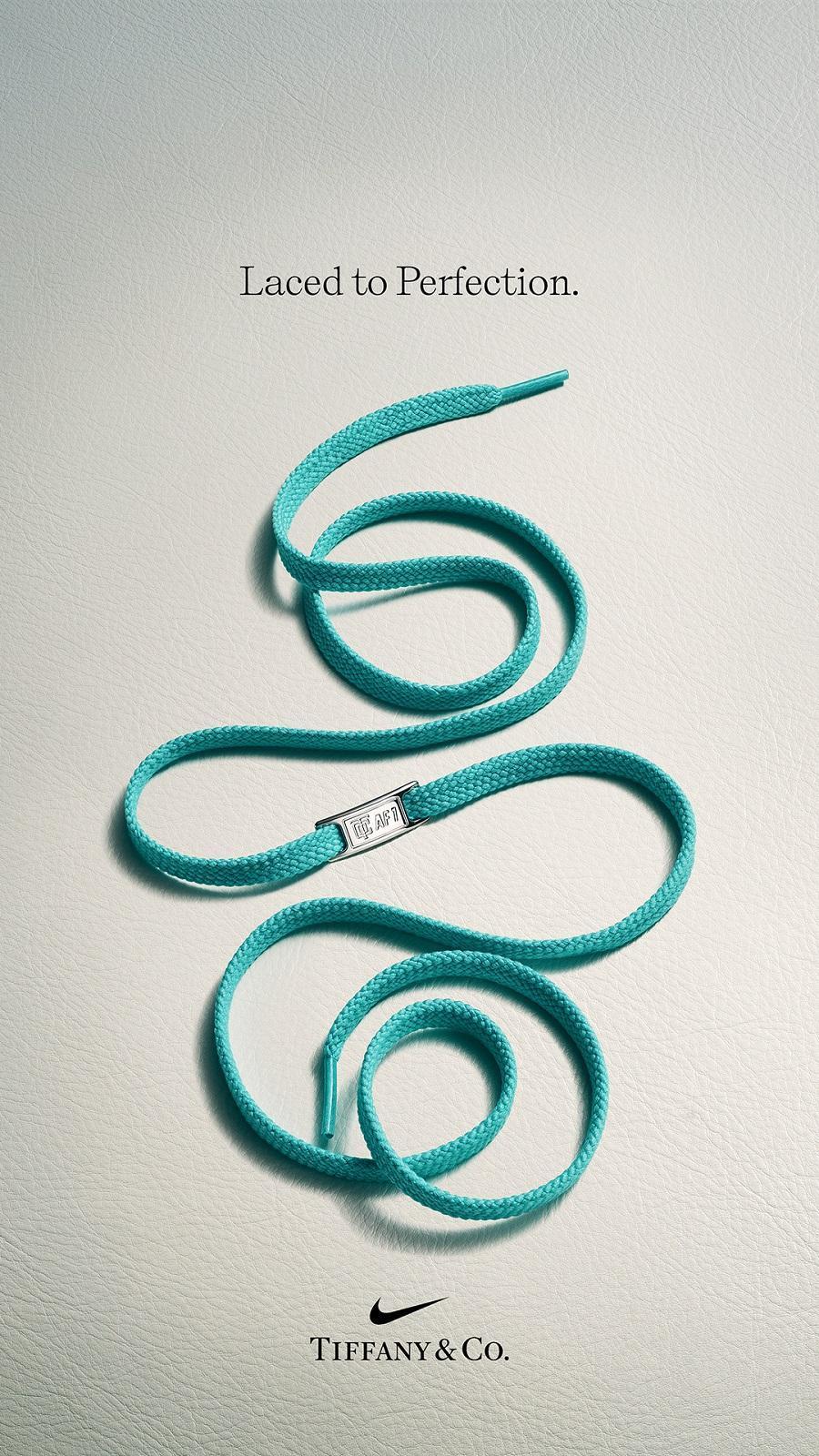 NIKE x TIFFANY & Co.限量版純銀配飾系列鞋帶銘牌。（TIFFANY & Co.提供）