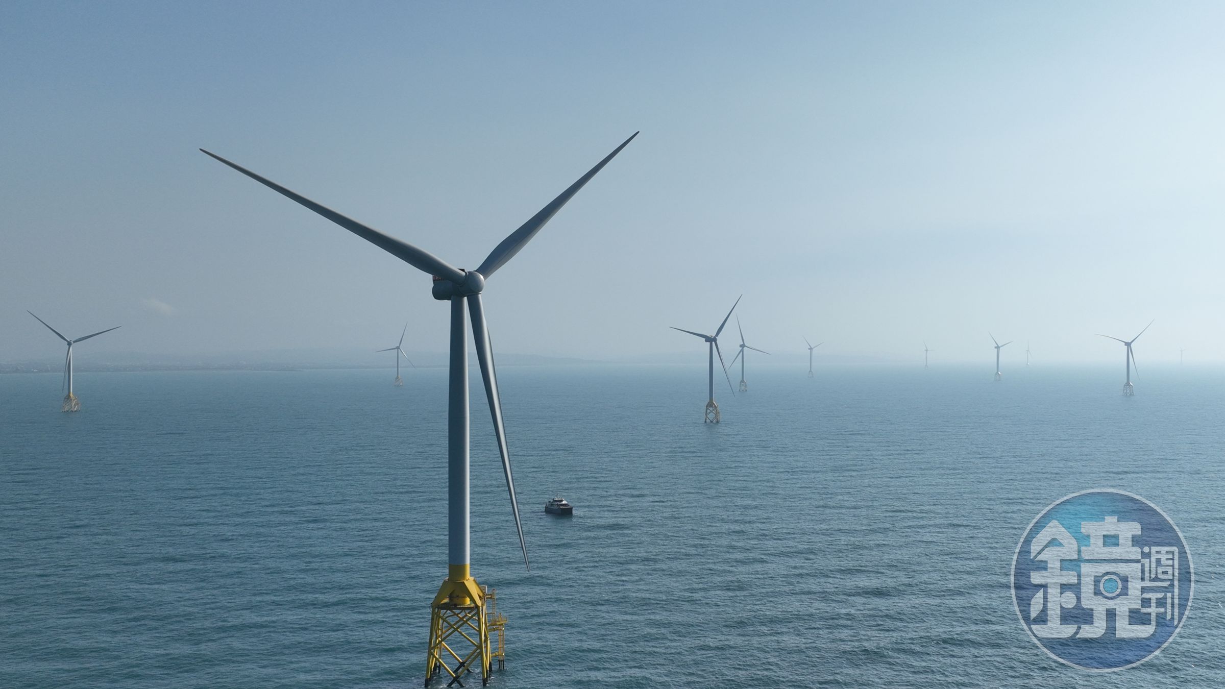 海能風電宣布已於今年1月31日完成全數47支風機安裝,而且現已有八成以上的風機開始送電。(海能風電提供)