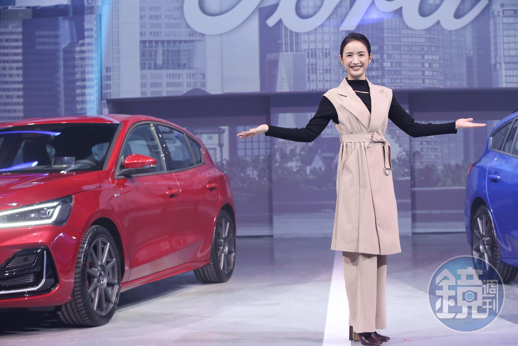 林依晨連續第3度為品牌汽車擔任代言人,今日出席新車發表記者會。