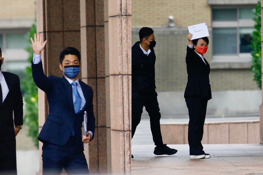 陳建仁今邀請六都市長出席行政院會，台北市長蔣萬安（左）和台中市長盧秀燕（右）均出席。