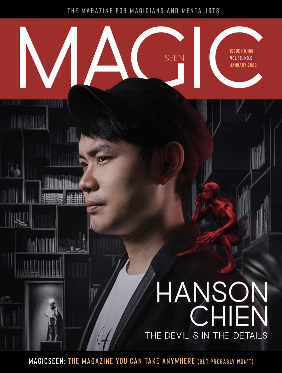 台灣首位魔術師-簡子 登上歐洲最權威魔術雜誌《Magicseen》封面。(簡子製造提供)