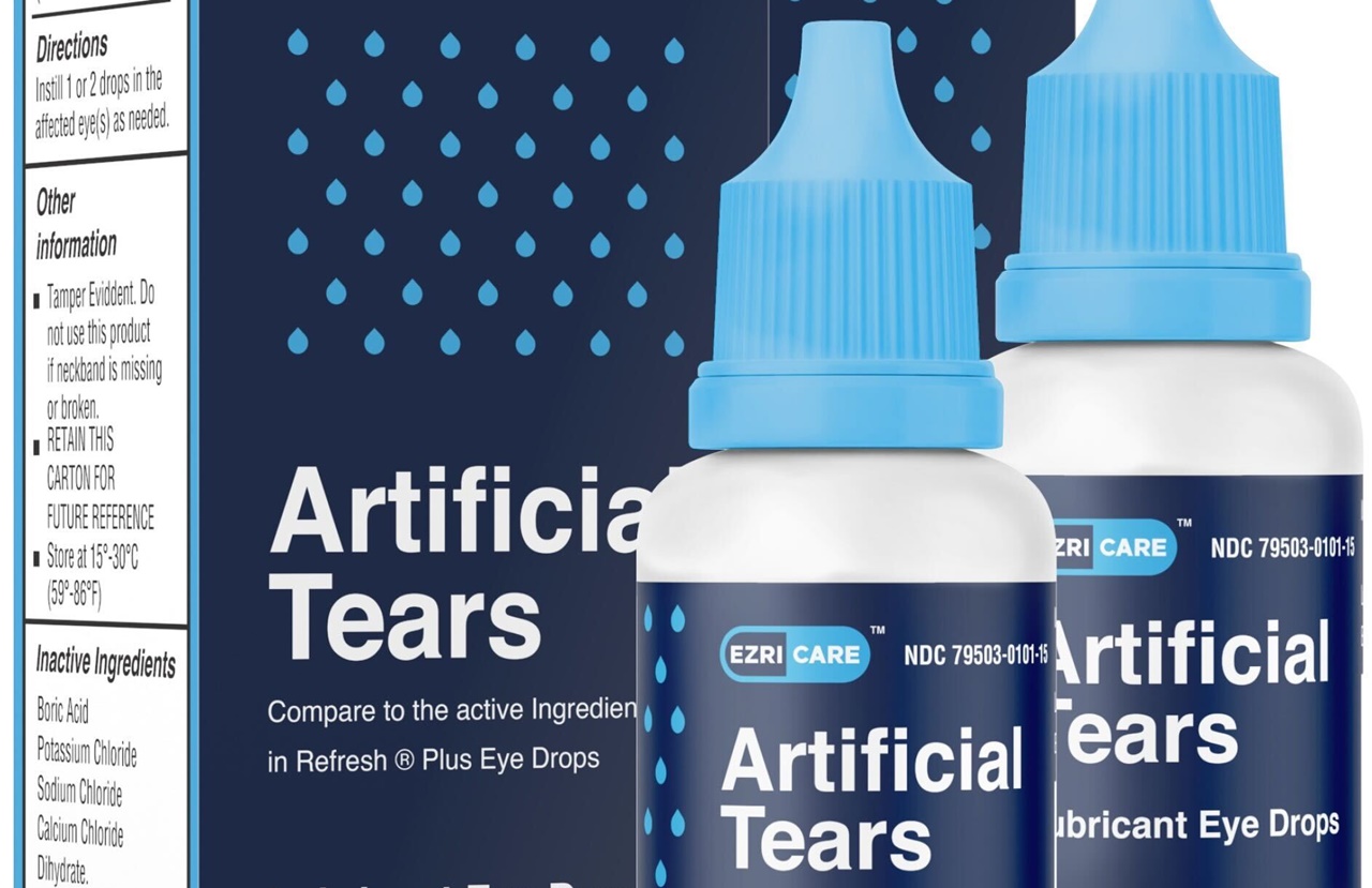 美國一款人工淚液疑似發生細菌感染被下架，但藥署清查後，發現我國並未輸入。（翻攝自EzriCare官網）
