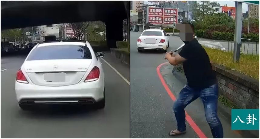 一名貨車駕駛因行車糾紛遭到砸車。（翻攝自八卦村 - 行車紀錄器影片上傳中心臉書）