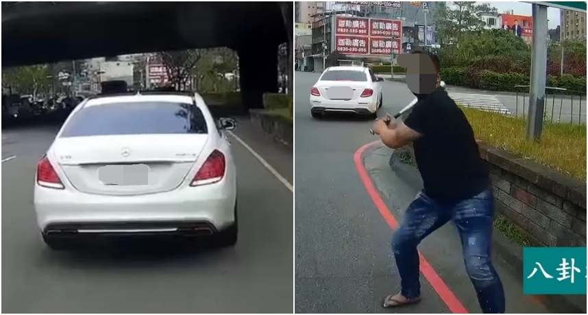 一名貨車駕駛因行車糾紛遭到砸車。（翻攝自八卦村 - 行車紀錄器影片上傳中心臉書）