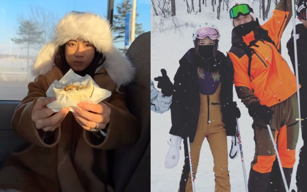 周興哲二週前才帶著未婚妻趙岱新,到二世谷町滑雪度假。(翻攝自IG)