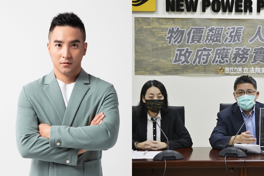 網紅谷阿莫（左圖）參選時代力量決策委員，同黨立委王王婉諭（右圖左）和邱顯智（右圖右）出面聲援。（翻攝自谷阿莫臉書、本刊資料照）