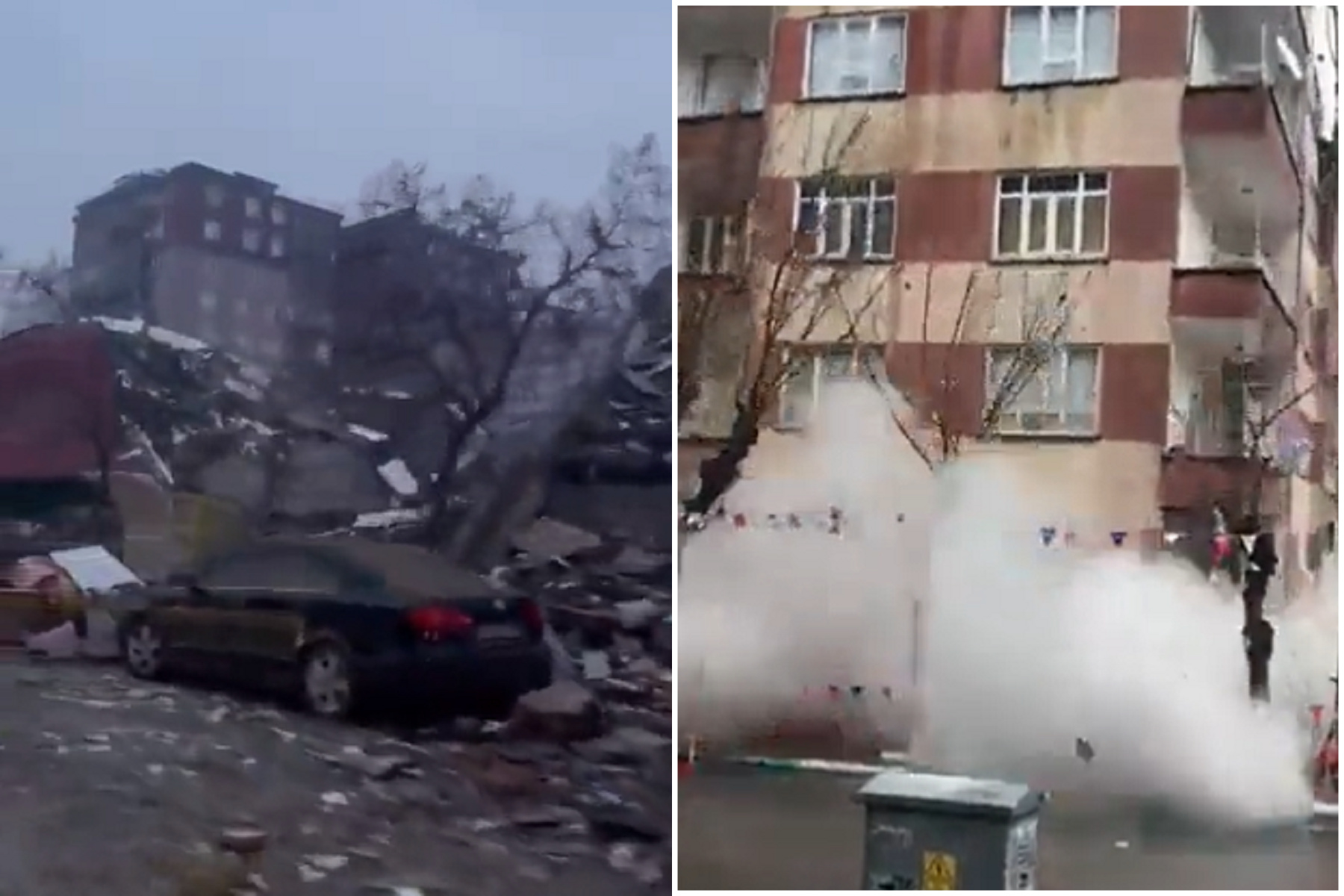 土耳其、敘利亞強震已逾千人死亡！斷層百年震一次竟大爆發，公寓瞬間倒塌。（翻自推特）