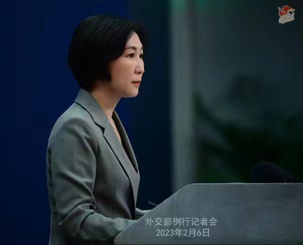 毛寧死咬中美雙方沒宣布布林肯訪華一事。(翻攝自中國外交部官網)