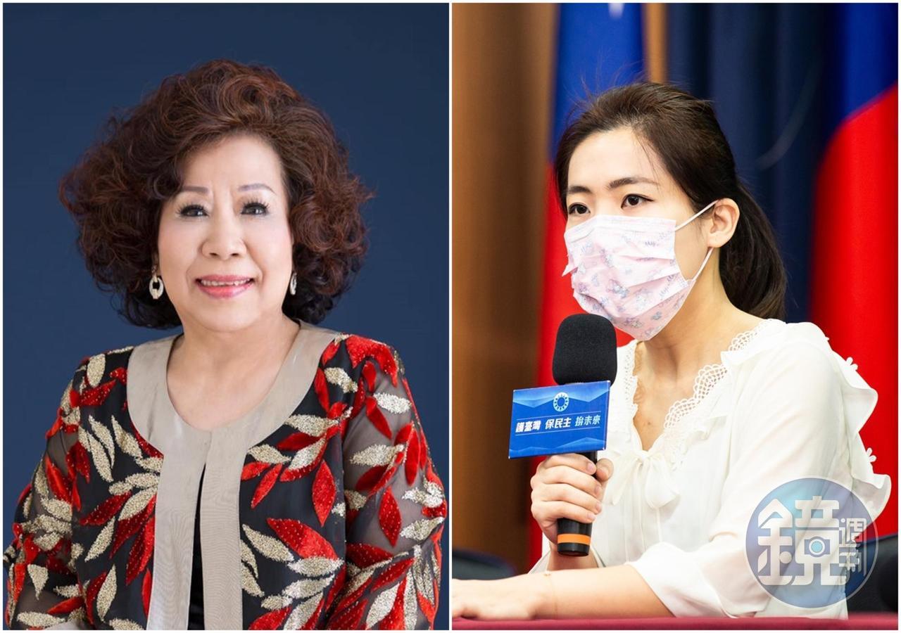 不滿過去遭徐巧芯（右）罵「老女人」，黃越綏（左）藉機狠酸「像她如此氣焰囂張的鬥雞一枚，若不經常進廠保養還可能老得比我快呢！」（翻攝自黃越綏臉書／本刊資料照）