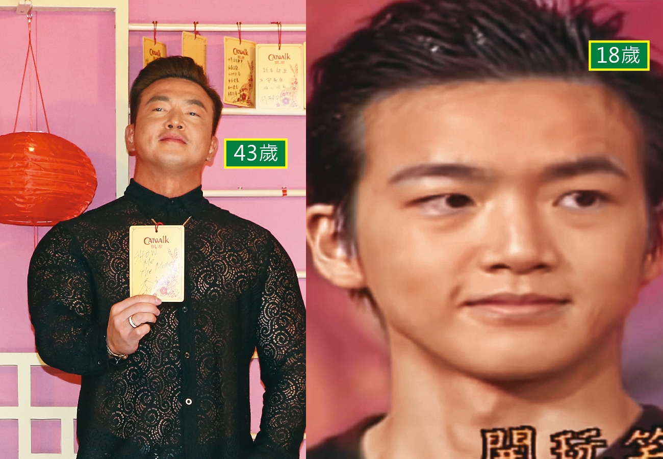 李沛旭出席凱渥經紀公司開工團拜，脖子也未免練太粗！18歲時可是小謝霆鋒呢！（捏臉頰）