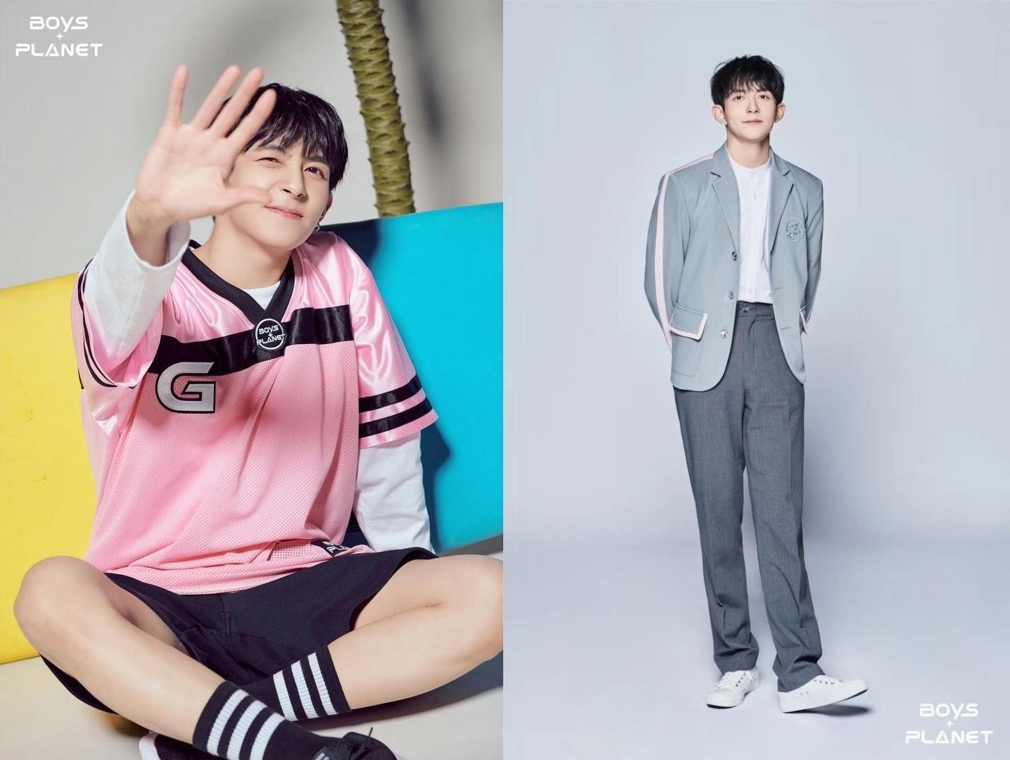 東東(東詰翔)全力以赴參加韓國選秀綜藝《BOYS PLANET》。(左圖為愛奇藝國際站提供,右圖為STARDUST娛樂提供)