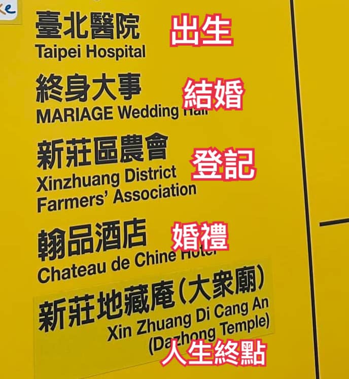 有另一名網友則笑虧「很不會做文案ㄟ…這叫『人生出口』」。（翻攝自路上觀察學院）