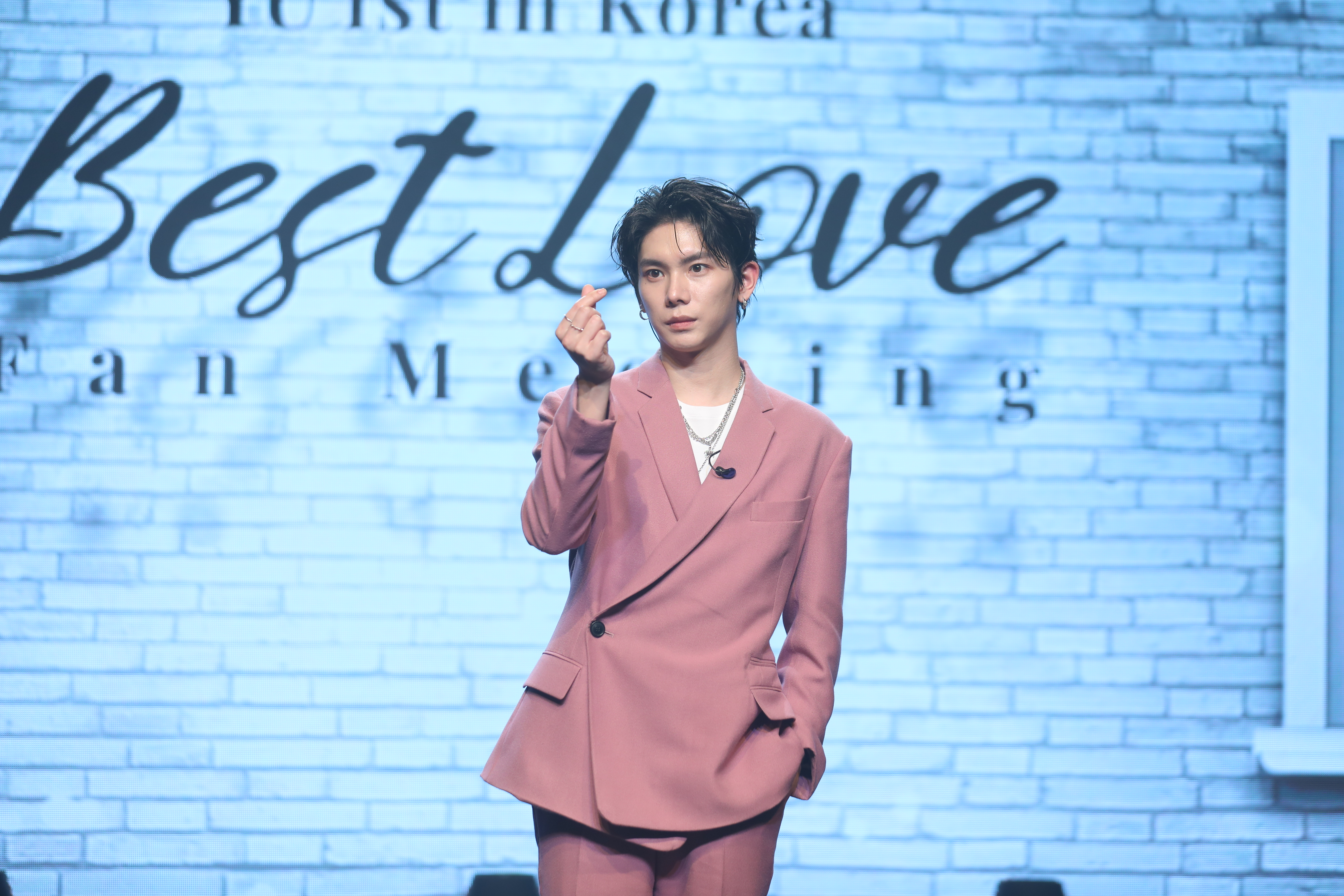 楊宇騰YU在韓國首次舉辦個人見面會，韓國粉絲心動喊「歐巴」。（泓康天下提供）