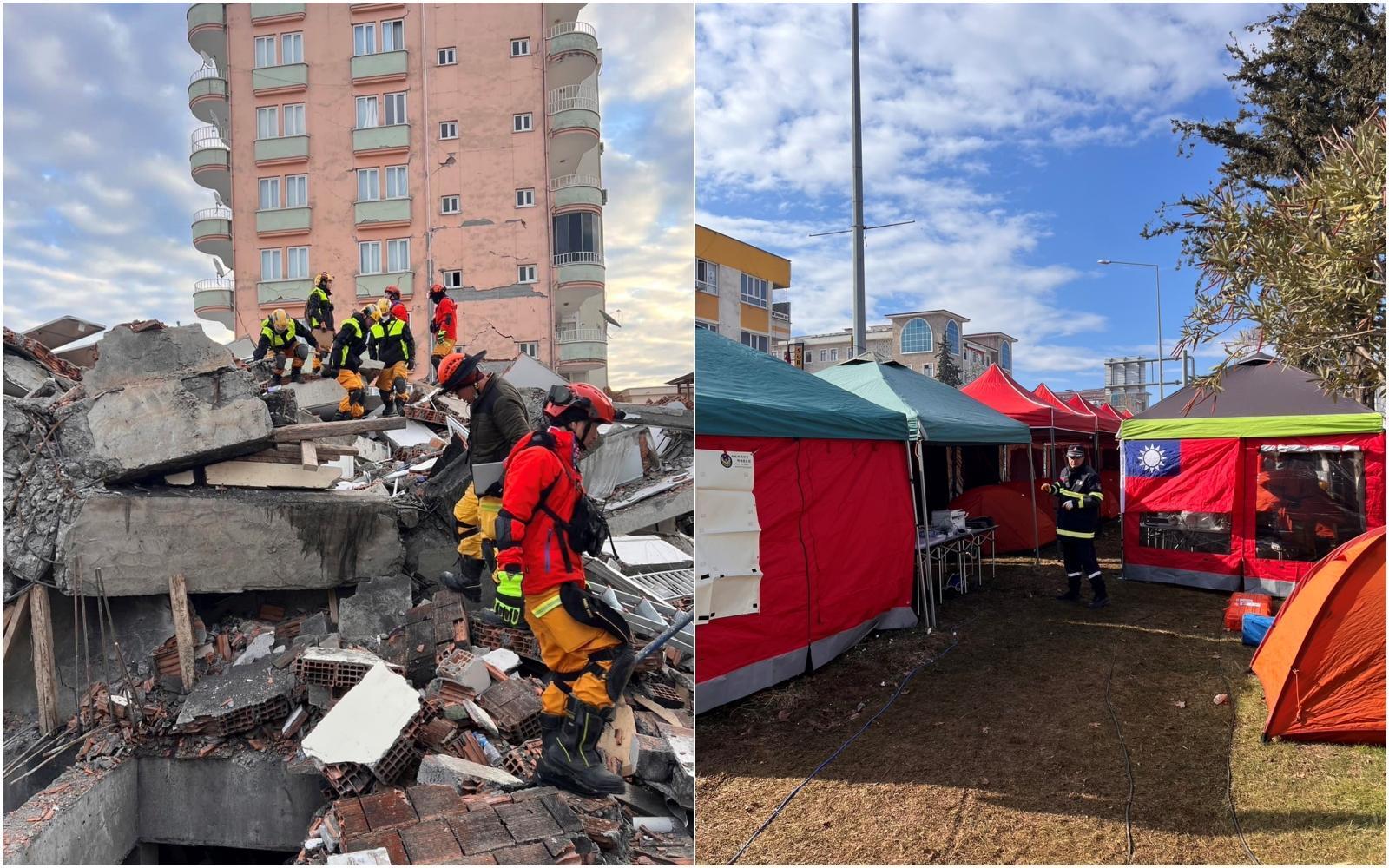 台灣搜救團隊已抵達土耳其地震重災區協助救援。(消防署提供)
