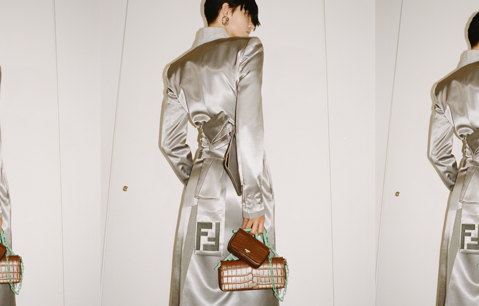 FENDI推出全新FENDI First Sight包款，有著長方形翻蓋的簡潔輪廓。（FENDI提供）