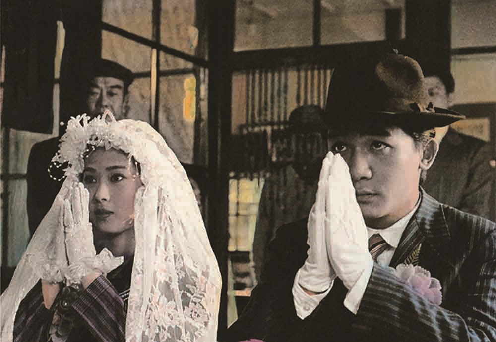 梁朝偉與辛樹芬在《悲情城市》依傳統古禮舉行婚禮，這場結婚戲令梁朝偉充滿回憶。（牽猴子）