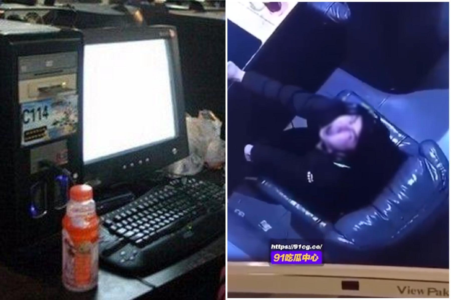 男在網咖連玩5天猝死,人生最後30秒曝光!面目猙獰仰天後倒地。(翻自《91吃瓜中心》)