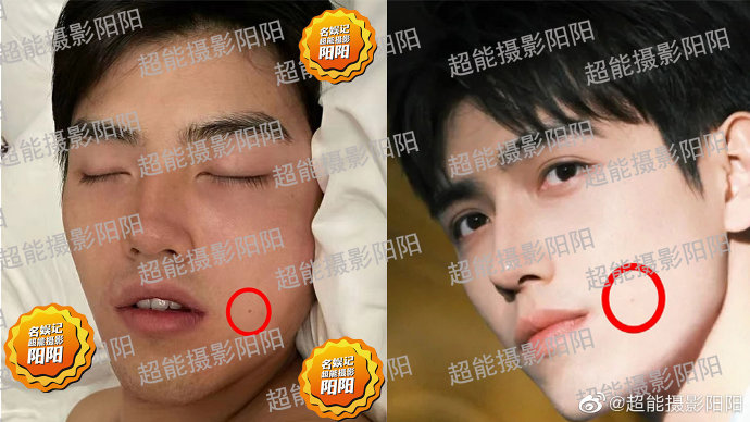經比對嘴邊的痣、耳朵等身體特徵，證實是陳飛宇本人。（翻攝自超能摄影阳阳微博）