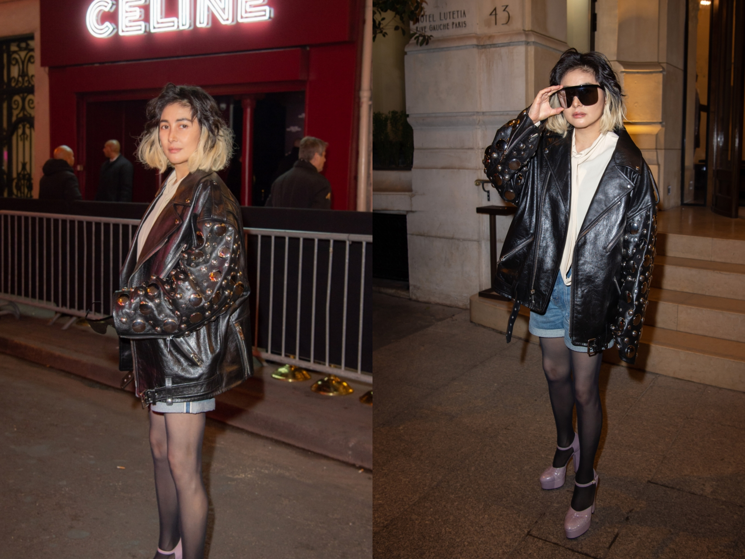 何超儀快閃巴黎48小時出席國時尚品牌CELINE巴黎時裝秀，她上飛機前臨時動刀消除針眼，所幸眼睛看不出異狀。（852 Films提供）