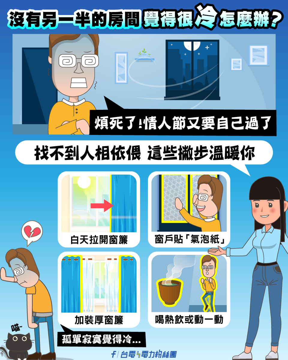 台電分享4個小撇步輕鬆省電又抗冷。（翻攝自台電電力粉絲團）