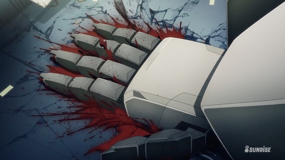 《水星的魔女》首季結局的血腥場景，遭日本觀眾投訴。（翻攝自Twitter）