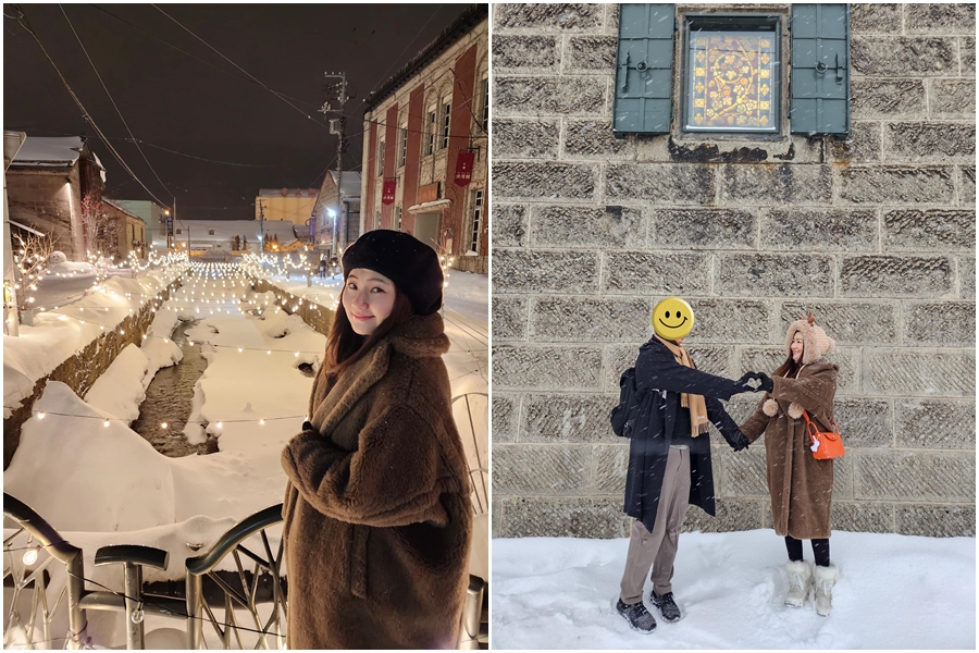 Selina在情人節這天曬出與圈外男友小徐的合照。（翻攝自任家萱 Selina臉書）