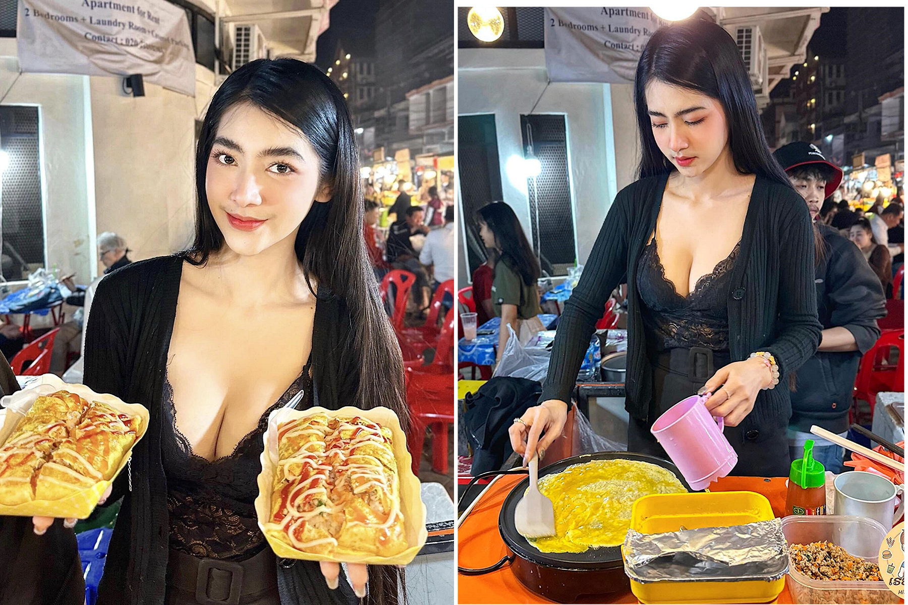 正妹做的蛋包飯就是不一樣！「奶香四溢」好誘人，起底背景超狂。（翻自臉書）