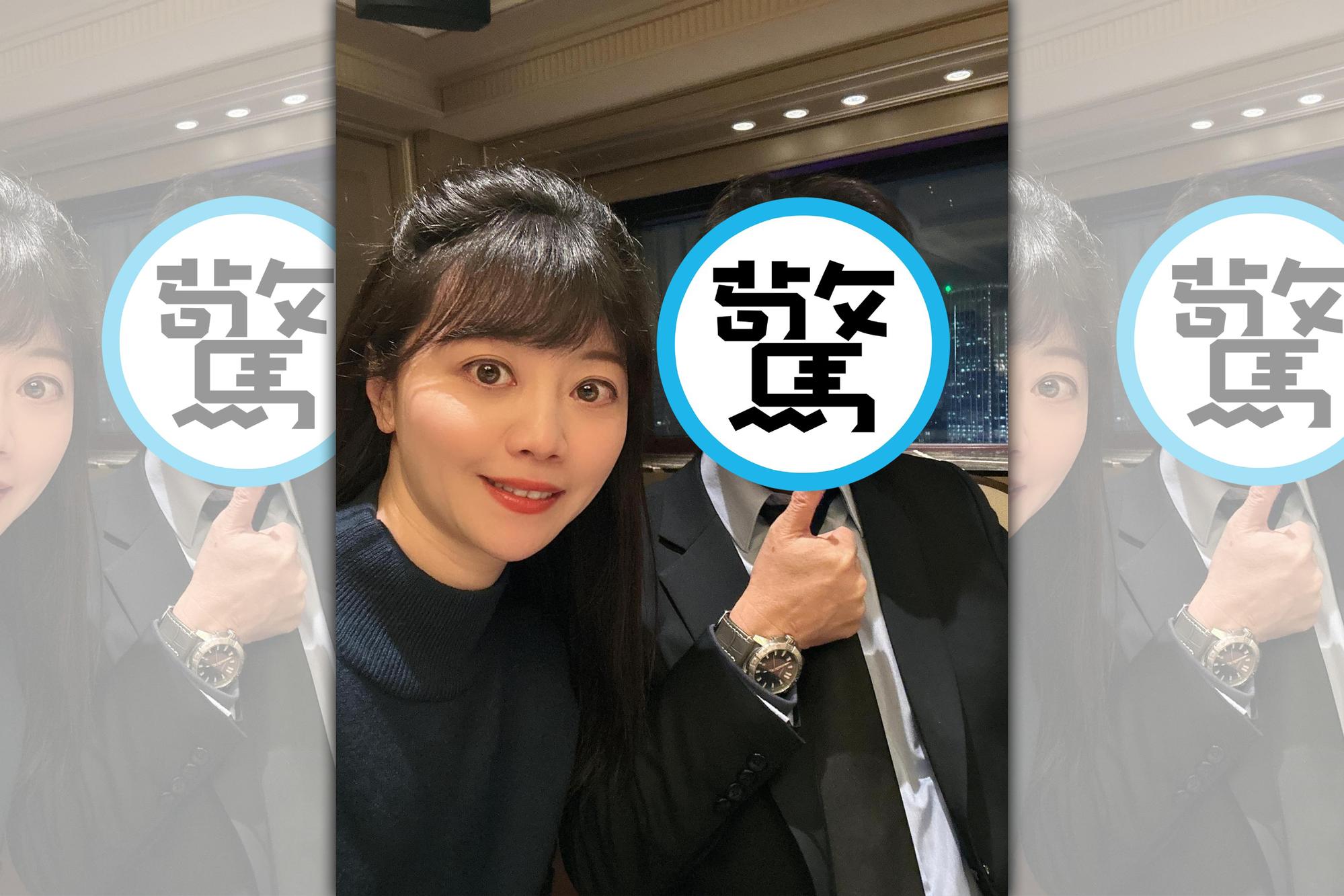 高嘉瑜情人節「有約了」,並貼出和王世堅的合照。(翻攝高嘉瑜臉書)