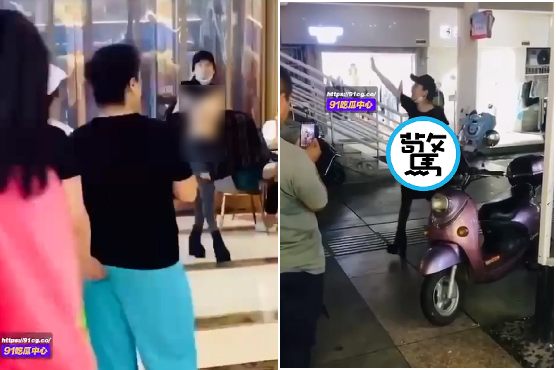 這潮妹太狂！在商場脫衣全裸露出給大家看，疑和老公吵架後發洩情緒。（翻自《91吃瓜中心》）