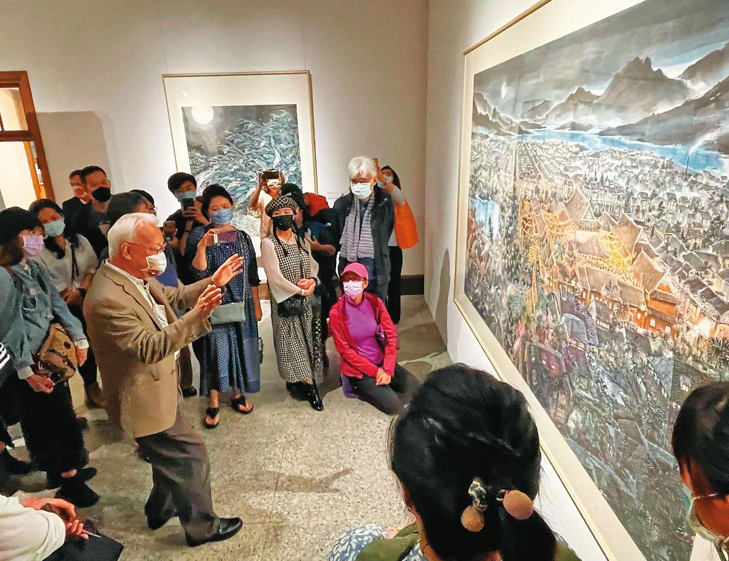 郭淑珍另一老宅ROT案「大院子」經營有成，前陣子才剛舉辦完劉墉畫展。（翻攝大院子臉書）