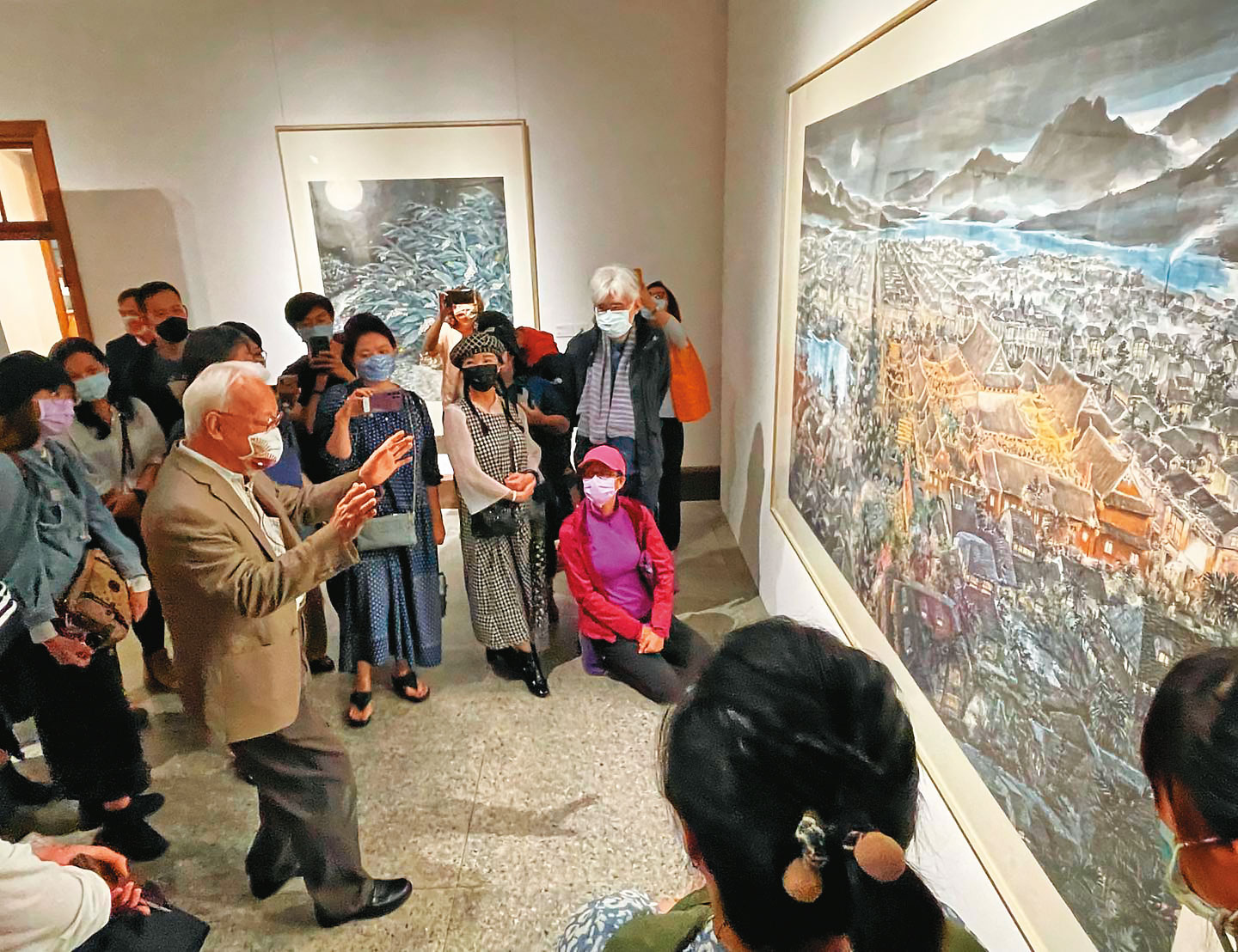 郭淑珍另一老宅ROT案「大院子」經營有成，前陣子才剛舉辦完劉墉畫展。（翻攝大院子臉書）