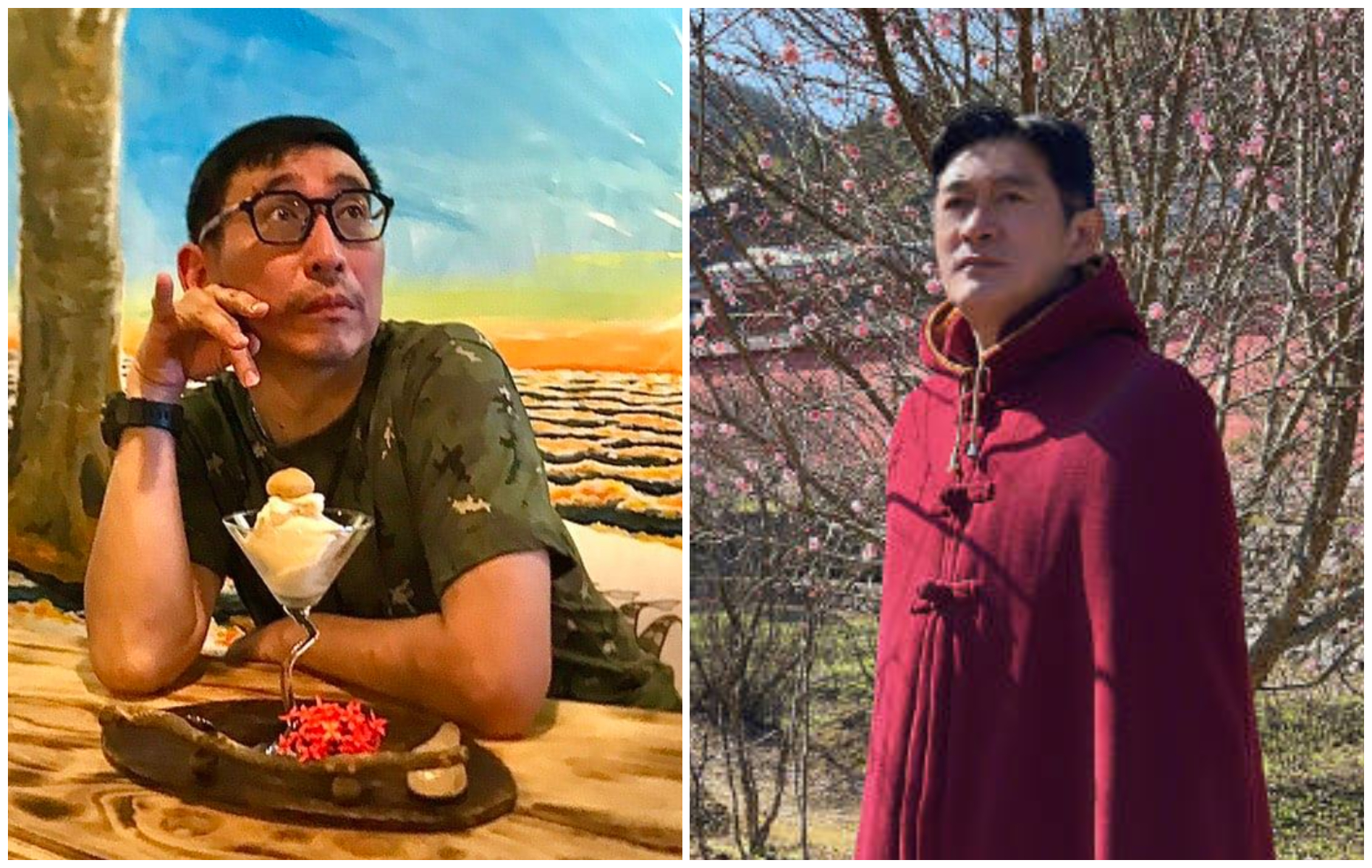 宋少卿(左圖)發文悼念友人「黃安」,被網友誤會是唱《新鴛鴦蝴蝶夢》的歌手黃安(右圖)。(翻攝宋少卿臉書、黃安微博)