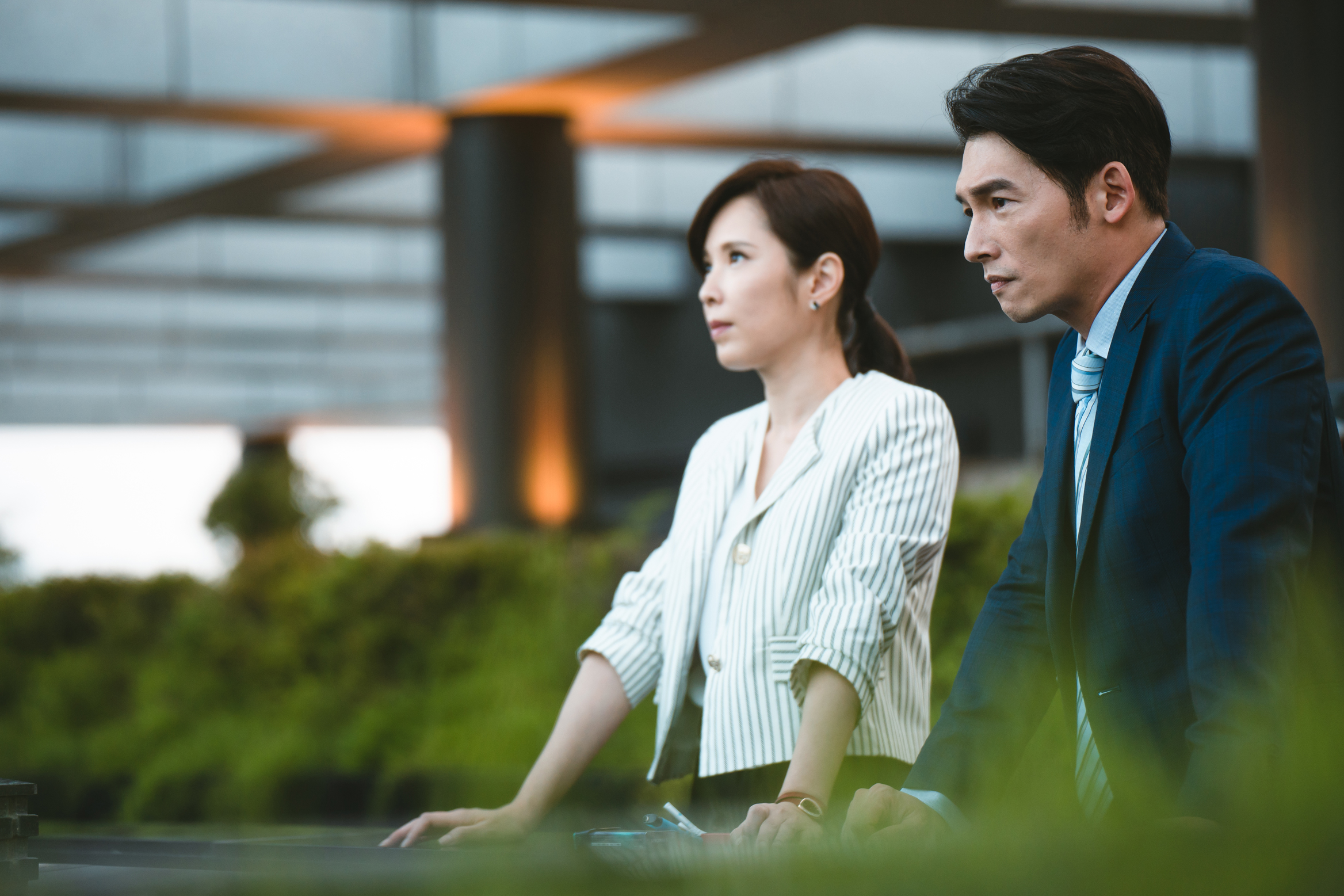 天心和温昇豪在新戲裡繼續發展怨偶的司法路。（群之噰傳播有限公司提供）