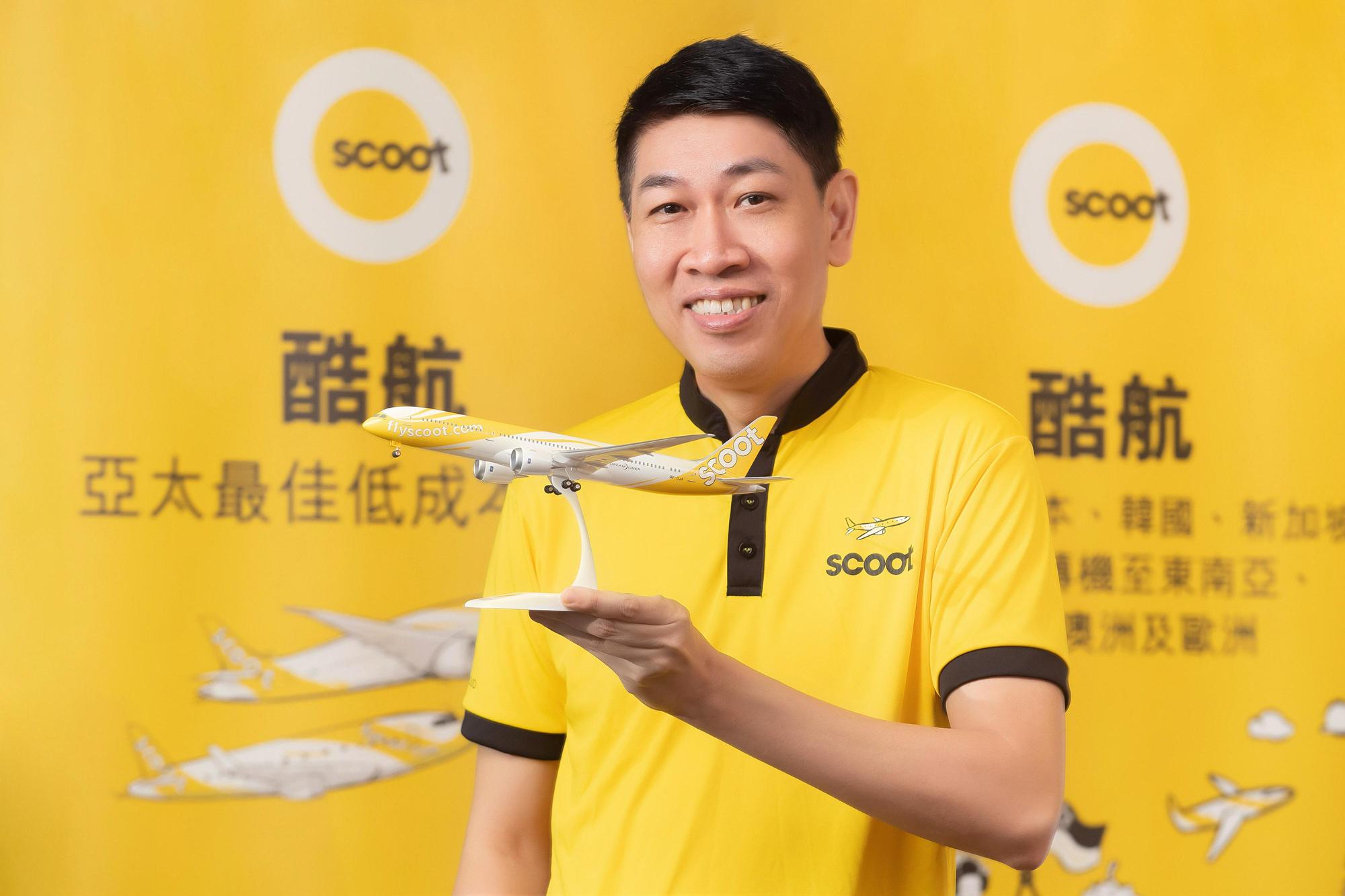 酷航銷售副總裁李榮新希望帶給台灣消費者充滿驚喜與歡樂的飛行體驗。(酷航提供)