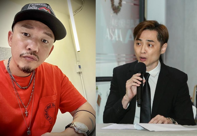 阿Ben（左）控訴，由宋逸民（右）主理的教會「藝起發光」逃漏稅。（翻攝自阿Ben臉書、本刊資料照）