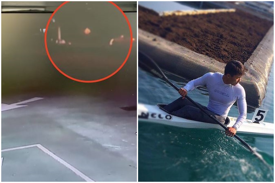 亞運金牌陳俞安墜14米坑洞亡，該監視器曝光。（翻攝畫面、當事者臉書）