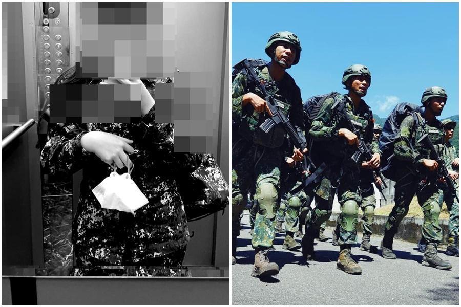 陸軍又爆出不雅片,陸軍司令部公布2名女兵目前狀況。(左圖翻攝自網路,右圖示意圖,翻攝自國防部發言人臉書)