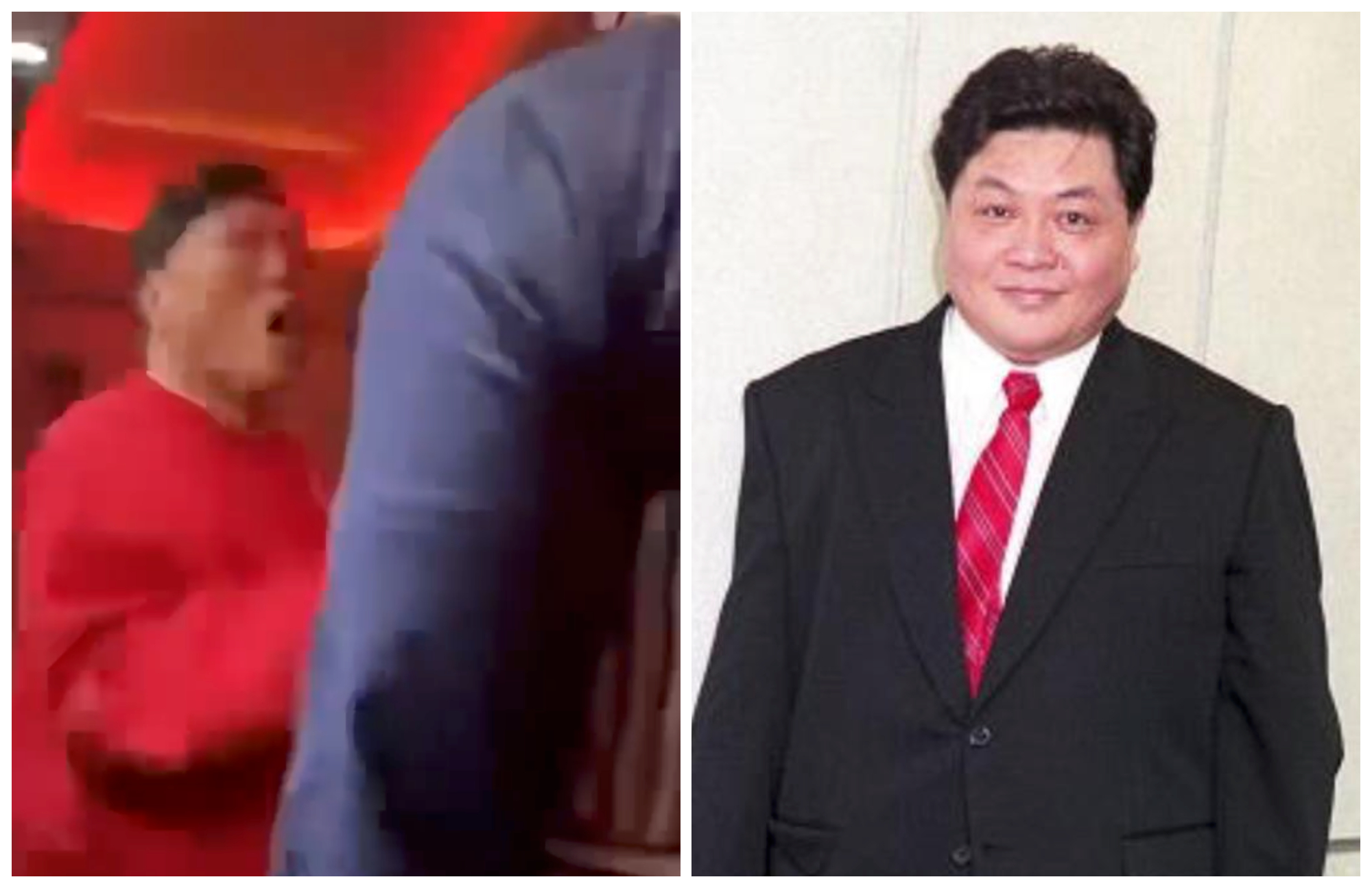 夏順玉日前在華航飛機上鬧事。（左圖翻攝謝國安臉書，右圖翻攝典藏台灣網站）