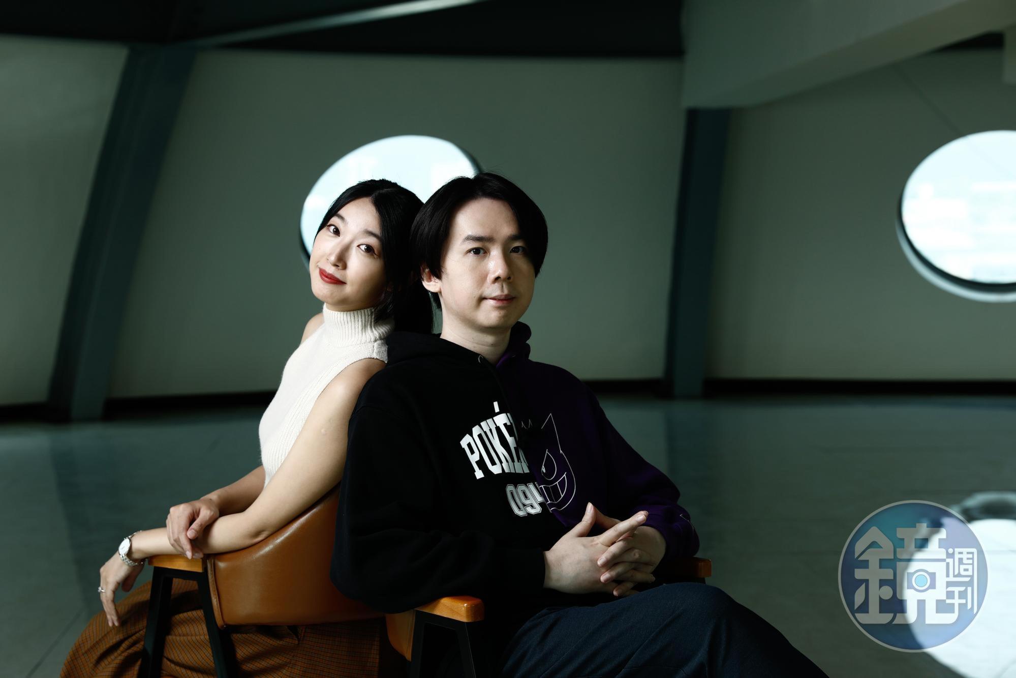 賴惟智（右）與妻子彭莉婷（左）共同孵育《成為奪心魔之必要》。