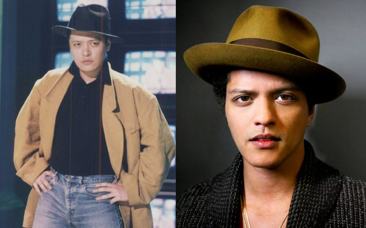 劉文正（左圖）、火星人布魯諾（右圖）傻傻分不清。（台視提供、翻攝自Twitter）