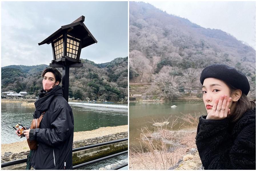 王淨與曹佑寧接連在IG分享多張背景相同的情侶視角照片，引發雙方粉絲討論。（翻攝自王淨、曹佑寧IG）