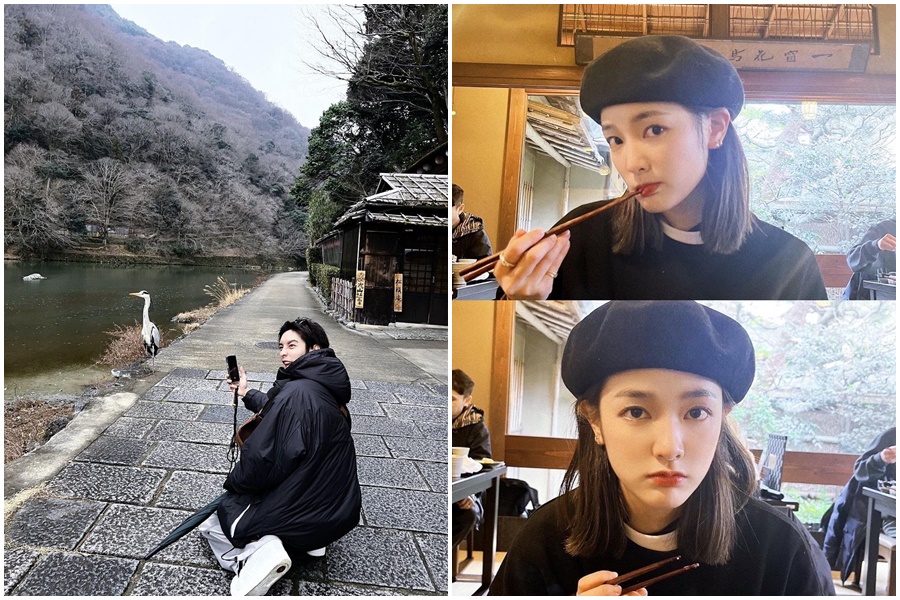 王淨與曹佑寧接連在IG分享多張背景相同的情侶視角照片，引發雙方粉絲討論。（翻攝自王淨、曹佑寧IG）
