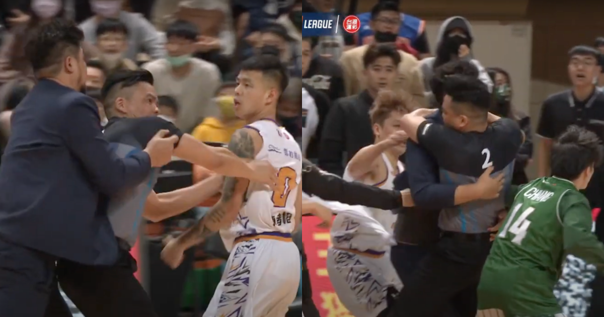 謝上謙全程死命阻擋的表現被球迷大讚超敬業。（翻攝自T1 LEAGUE YT頻道）